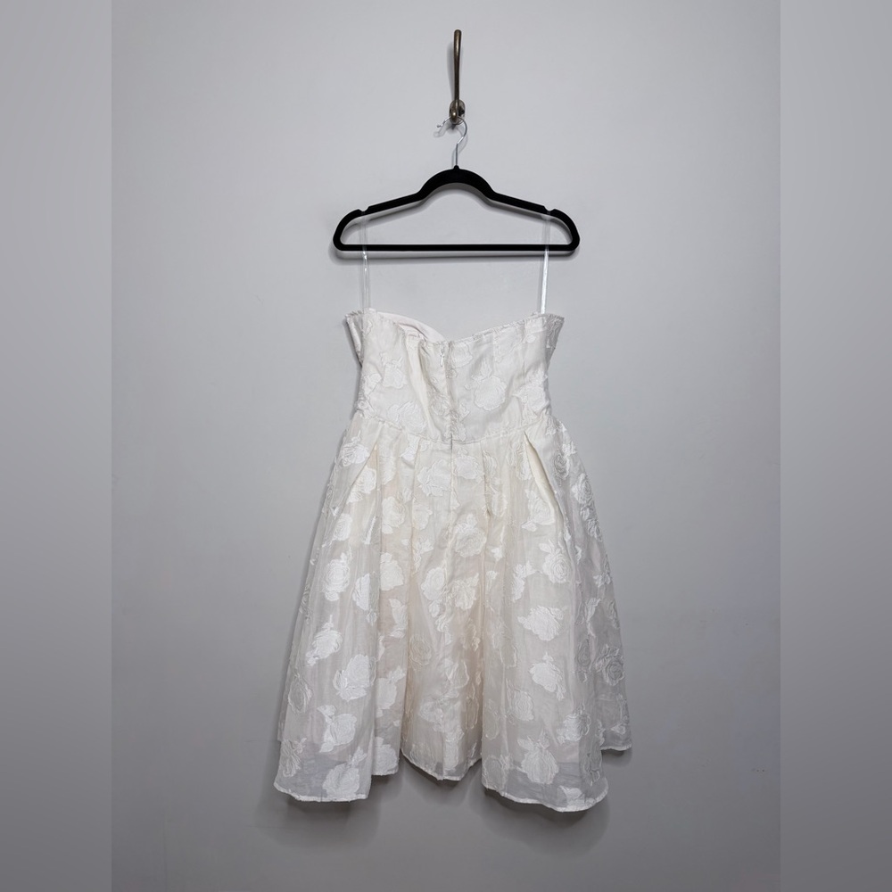 House of CB Saige Vintage Cream Floral Strapless Mini Dress - Picture 8 of 10